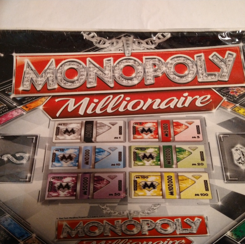 HASBRO MONOPOLY MILLIONAIRE BOARD GAME (NWT)-CELLOPHANE SEALED - Picture 4 of 4